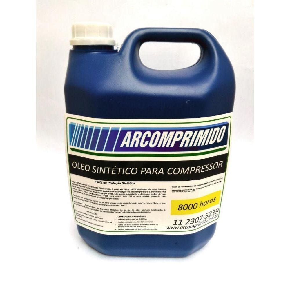 Óleo Sintético 8000hrs Para Compair Holman Balde De 5lts