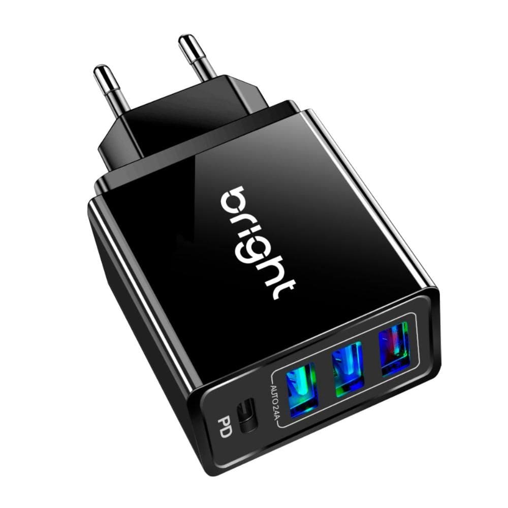Carregador de Parede USB Bright - 3 portas USB e 1 USB-C - CG002