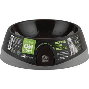 Comedouro De Lamber Lickimat Oh Bowl Para Cachorro Médio - Preto