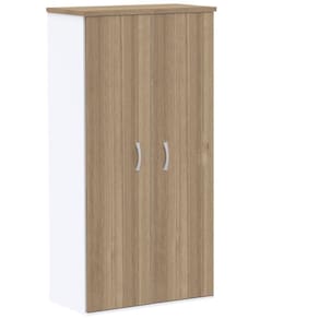 Armário Alto Pe25 Pandin 79,20 Cm (Largura) Em Mdp Noce Naturalle E Branco Com Duas Portas