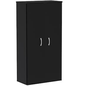 Armário Alto Pe25 Pandin 79,20 Cm (Largura) Em Mdp Liso Preto Com Duas Portas