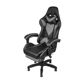Cadeira Gamer Giratória Hawker Preta Com Cinza Base Rodízio
