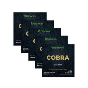 Kit 5 Encordoamento Viola Caipira Giannini Cobra GESVP Cobre Prateado Pesada