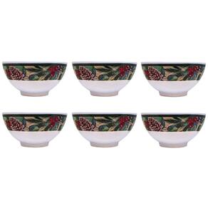 Kit 6 Tigelas Bowl Melamina Natal Para Petiscos 300ml - Magizi