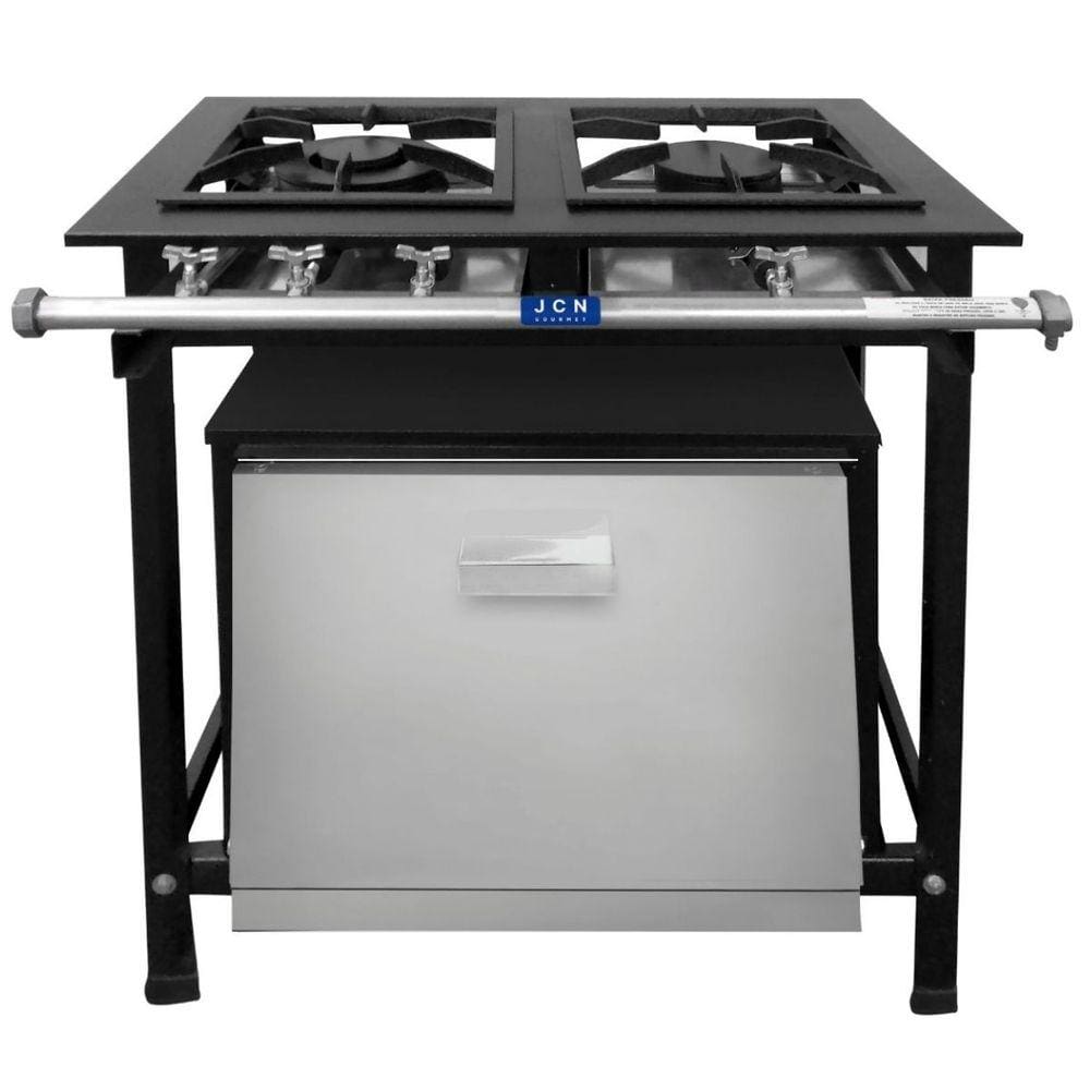 Fogão Industrial 2 Bocas 30x30 Baixa Pressão P7 com Forno JCN