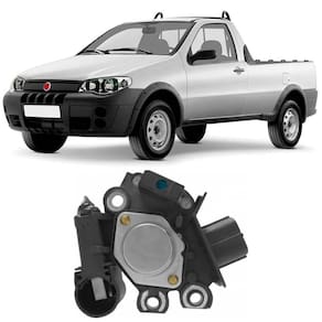 Regulador Voltagem Alternador Strada 1.8 2003 A 2010 Valeo
