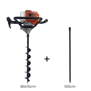 Perfurador De Solo A Gasolina 2,5Hp 52Cc Broca 10Cm + Ext 1M