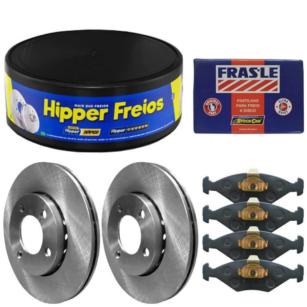 Kit Pastilha Disco Freio Fiesta 1.0 2009 A 2013 Diant Vent