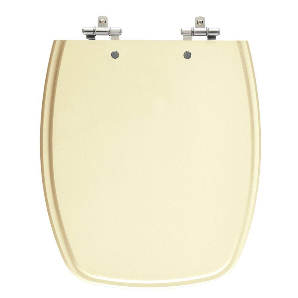 Assento Sanitário Stylus Bege Bruma Tampa para Vaso Celite em Madeira Laqueada