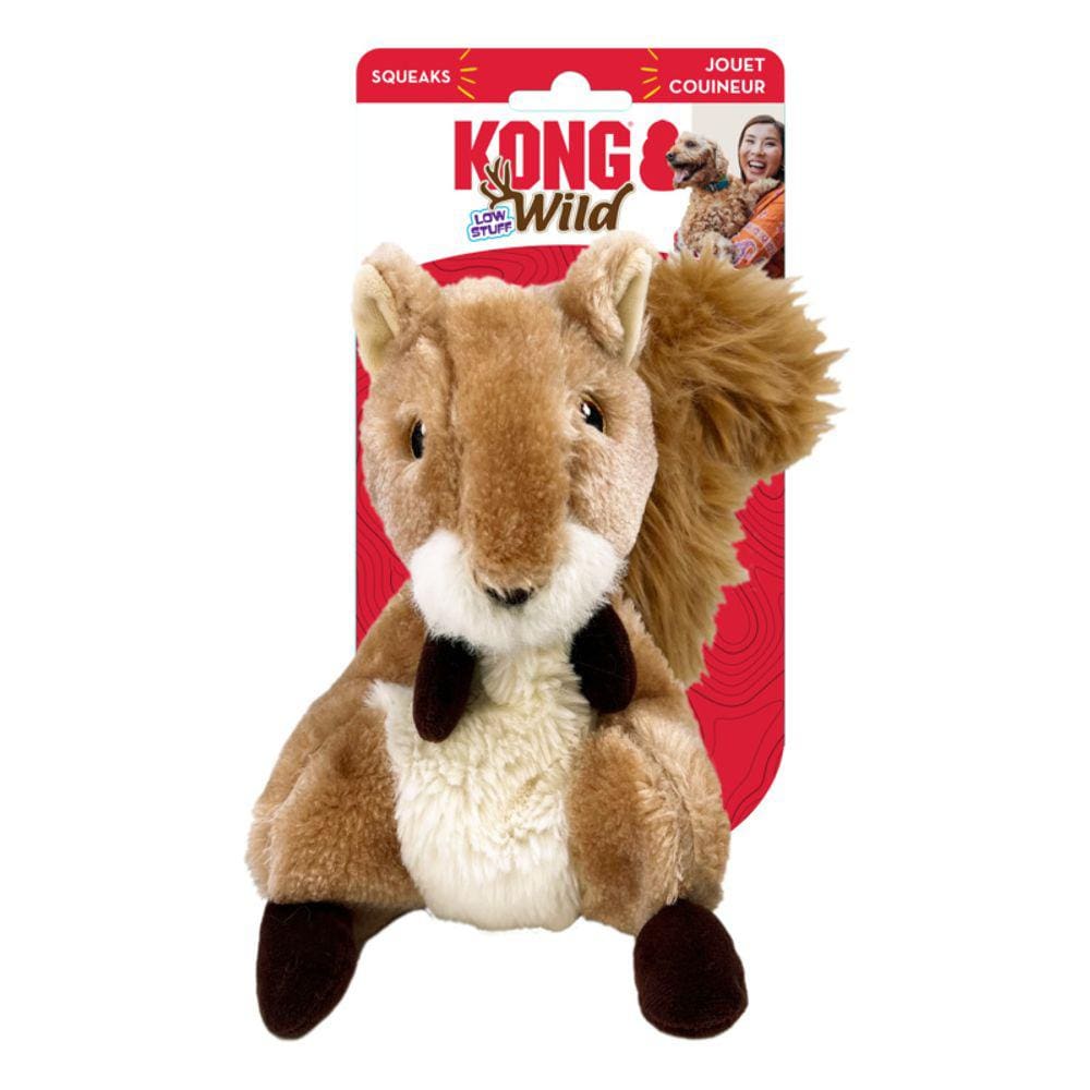 Brinquedo Pelúcia Kong Wild Low Stuff Esquilo Para Cachorro Médio