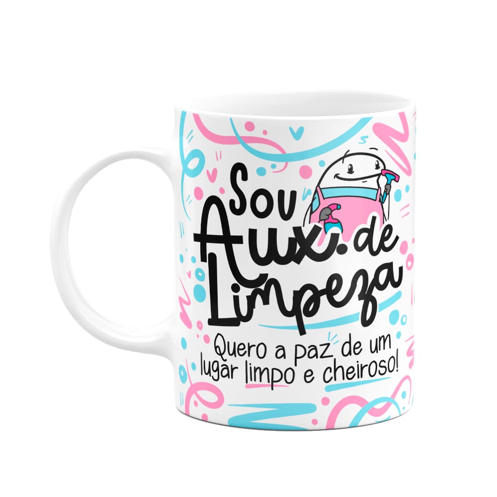 Caneca Flork Profissões - Sou Auxiliar de limpeza