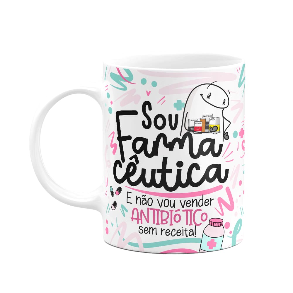 Caneca Flork Profissões - Sou farmacêutica