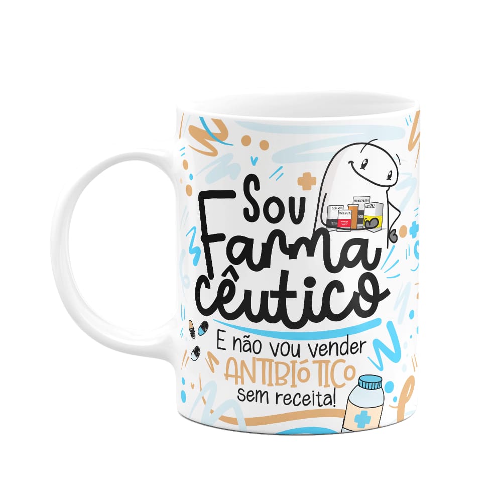 Caneca Flork Profissões - Sou farmacêutico