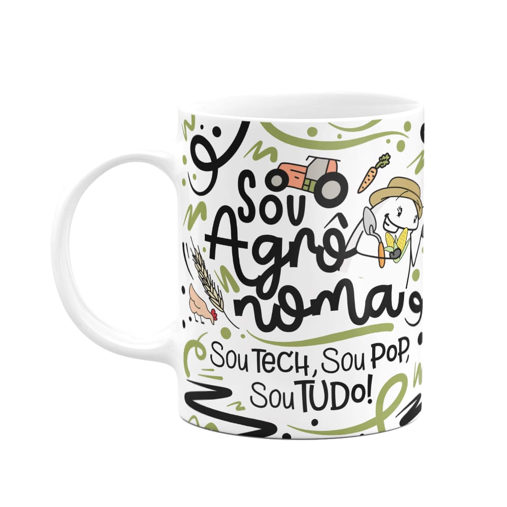 Caneca Flork Profissões - Sou agrônoma