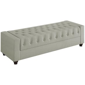 Recamier Calçadeira Bau 160 cm Pes MDF Parri Linho SL 76 Peer