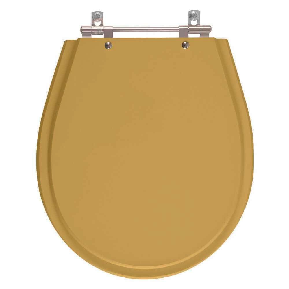 Assento Sanitário Poliester Avalon Amendoa para vaso Ideal Standard