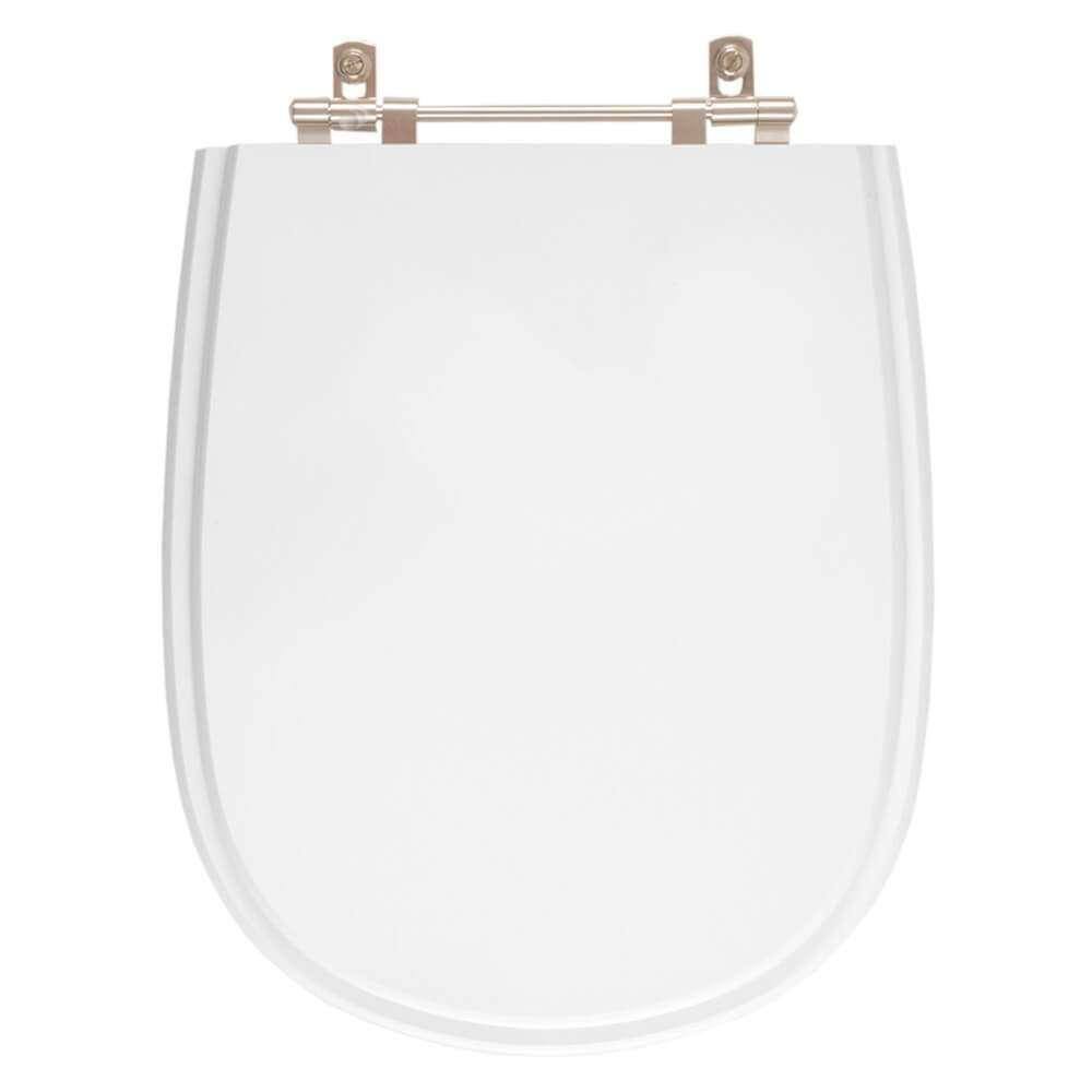 Assento Sanitário em MDF Paris Branco para bacia Ideal Standard