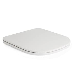 Assento Sanitário Poliéster Antibacteriano Quadra Branco para vaso Deca