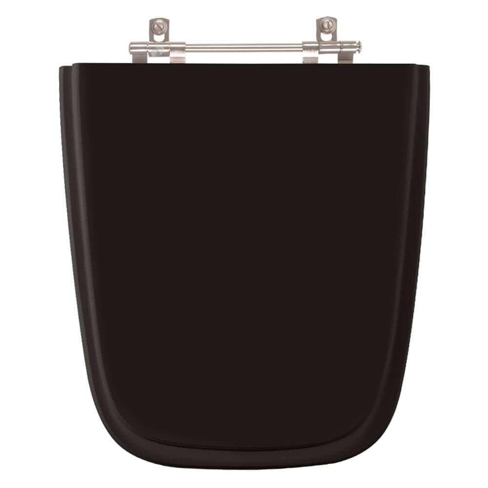 Assento Sanitario Aero Preto para vaso Ideal Standard