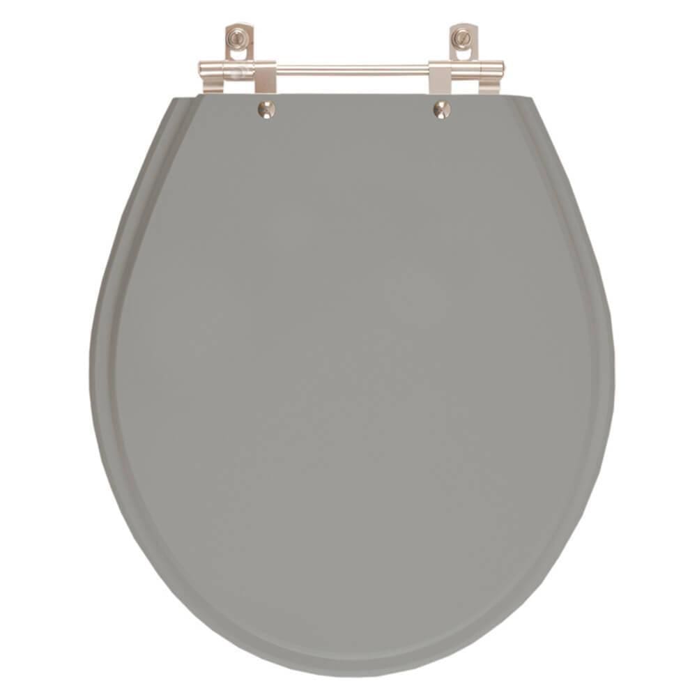 Assento Sanitario Poliester Ravena Cinza Vip Para vaso Deca