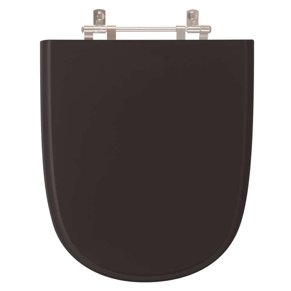 Assento Sanitario Poliester Ezedra Preto para vaso Ideal Standard