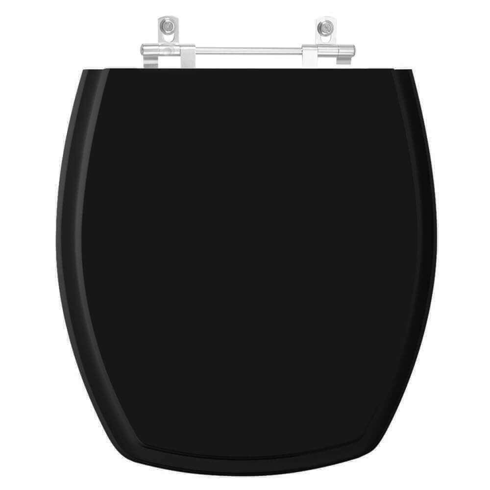 Assento Sanitario Poliester Thema Preto para vaso Incepa