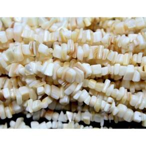 Fio Madre Perola Cascalho Furado a Laser Concha Natural 90cm