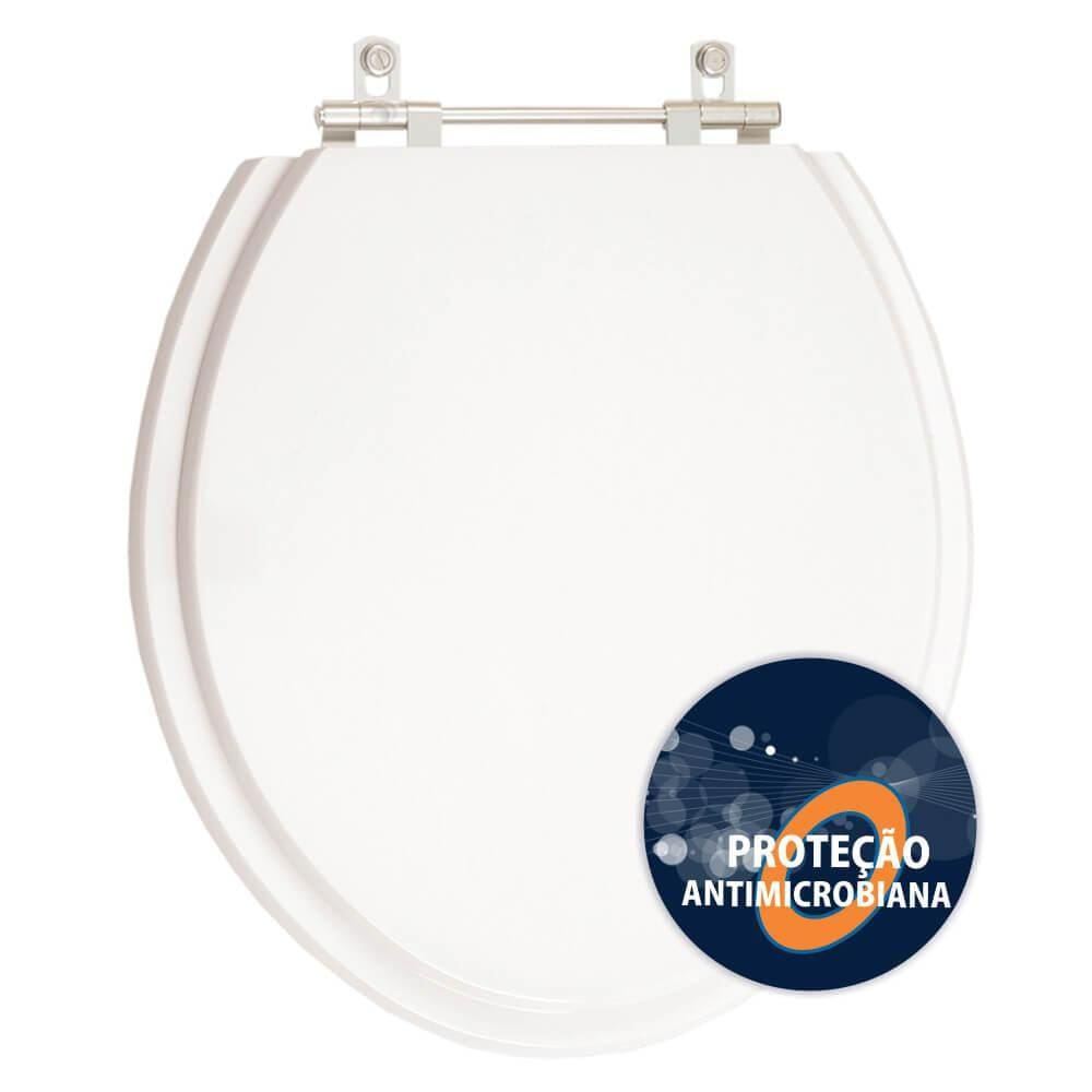 Assento Sanitário Poliester Antibacteriano Fiore Branco para Vaso Incepa