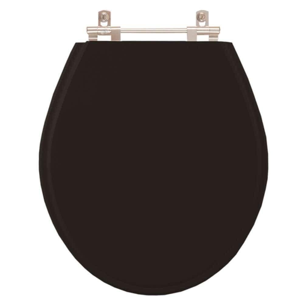 Assento Sanitário Poliester Studio Ébano (Preto) para vaso Deca