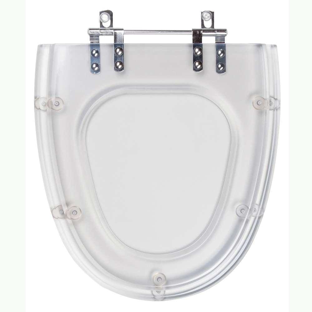 Tampa de Vaso Poliéster Eros Transparente para louça Incepa