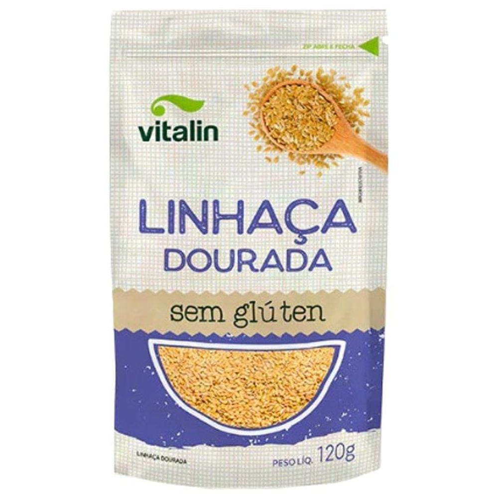 Kit 2X: Linhaça Dourada Sem Glúten Vitalin 120G