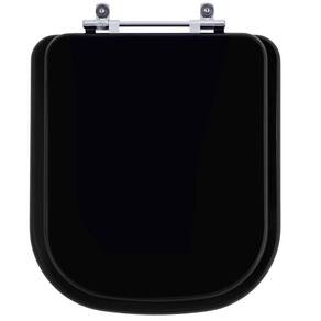 Assento Sanitário Poliester Debba Onix (Preto Fosco) para vaso Roca