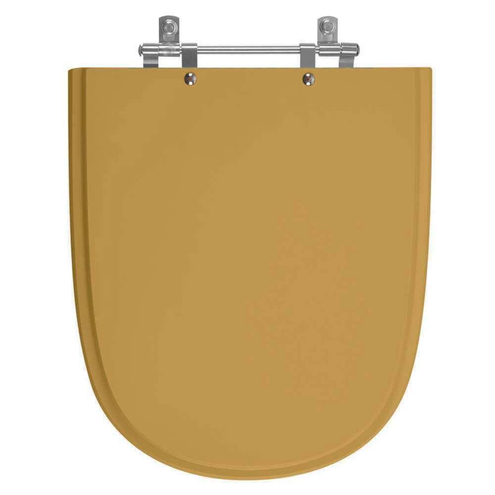 Assento Sanitário Poliester Ezedra Amendoa para vaso Ideal Standard