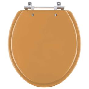 Assento Sanitário Poliester Saveiro Amarelo Terra para vaso Celite