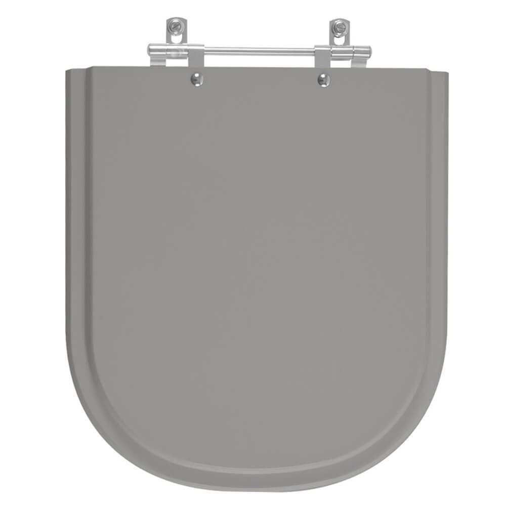 Assento Sanitário Poliester Vogue Plus Cinza Vip (cinza escuro) para vaso Deca