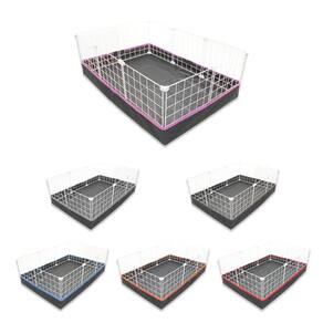 Cercado para Porquinho da Índia 60x90 Branco com Tapete Bandeja Higiênico Sanitário Impermeável Pet