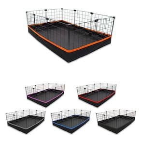 Cercado para Porquinho da Índia 60x90 Preto com Tapete Bandeja Higiênico Sanitário Impermeável Pet