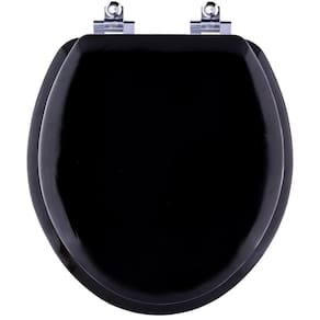 Tampa De Vaso Almofadada Com Amortecedor Oval Preta