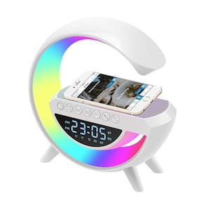 Luminária Smart Station Alto Falante Carregador Sem Fio