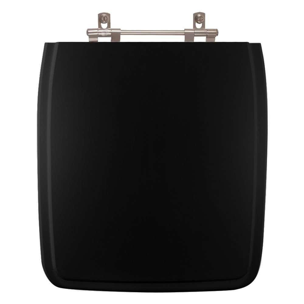Assento Sanitário Poliester Vila Rica Preto para vaso Icasa