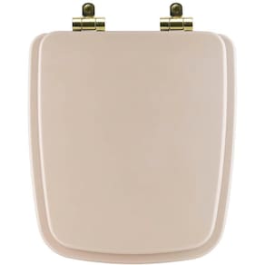 Tampa de Vaso Poliéster Com Amortecedor Boss Beige (Bege Fosco) para Bacia Incepa com Ferragem Dourada