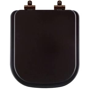 Tampa de Vaso Poliéster Com Amortecedor Piano Marrom Fosco para Bacia Deca com Ferragem Marrom