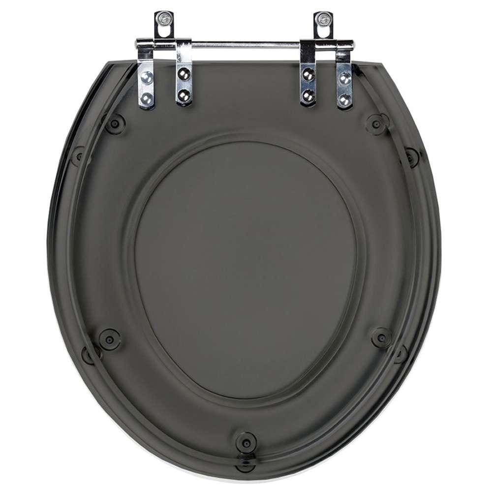 Tampa de Vaso Poliéster Avalon Fumê Translúcido para louça Ideal Standard