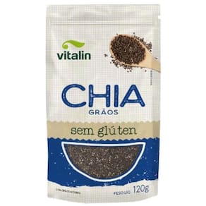 Kit 3X: Chia Em Grãos Sem Glúten Vitalin 120G