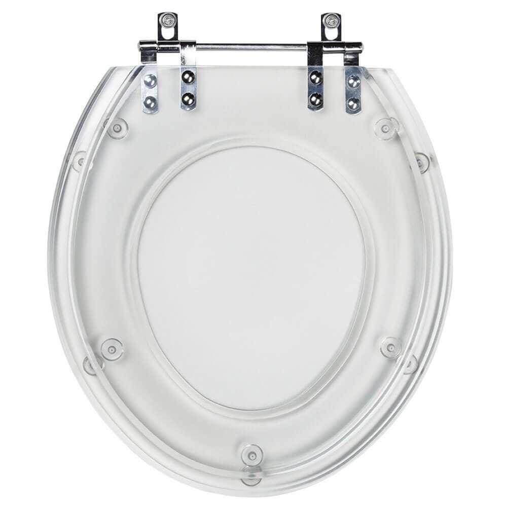 Assento Sanitario Poliester Carina Cristal para vaso Ideal Standard