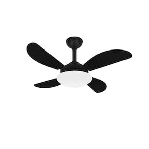 Ventilador Teto Preto Fly 4 Pás Potente Quarto Ventax 110V