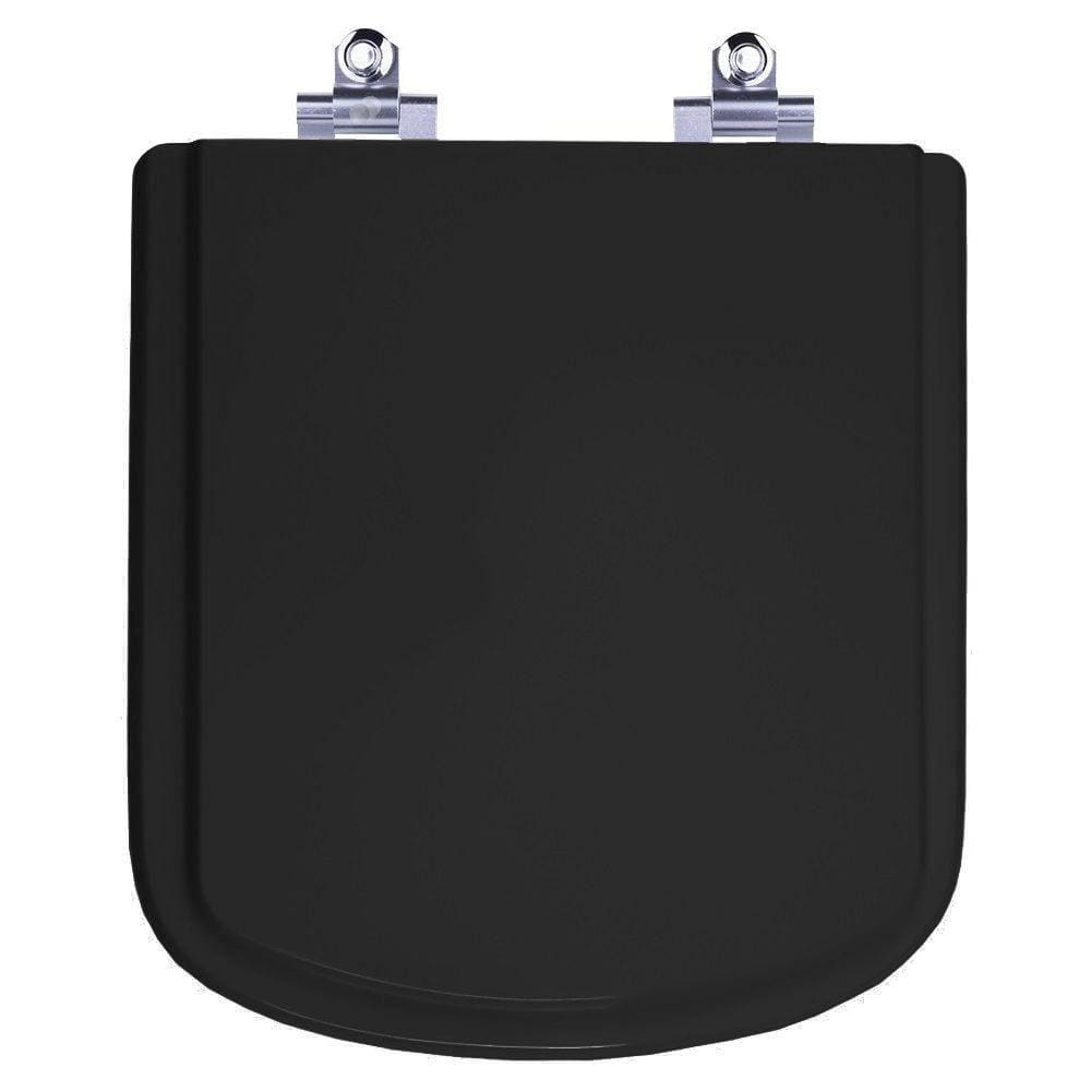 Assento Sanitário Laqueado Soft Close Bali Preto para vaso Incepa 6lpf
