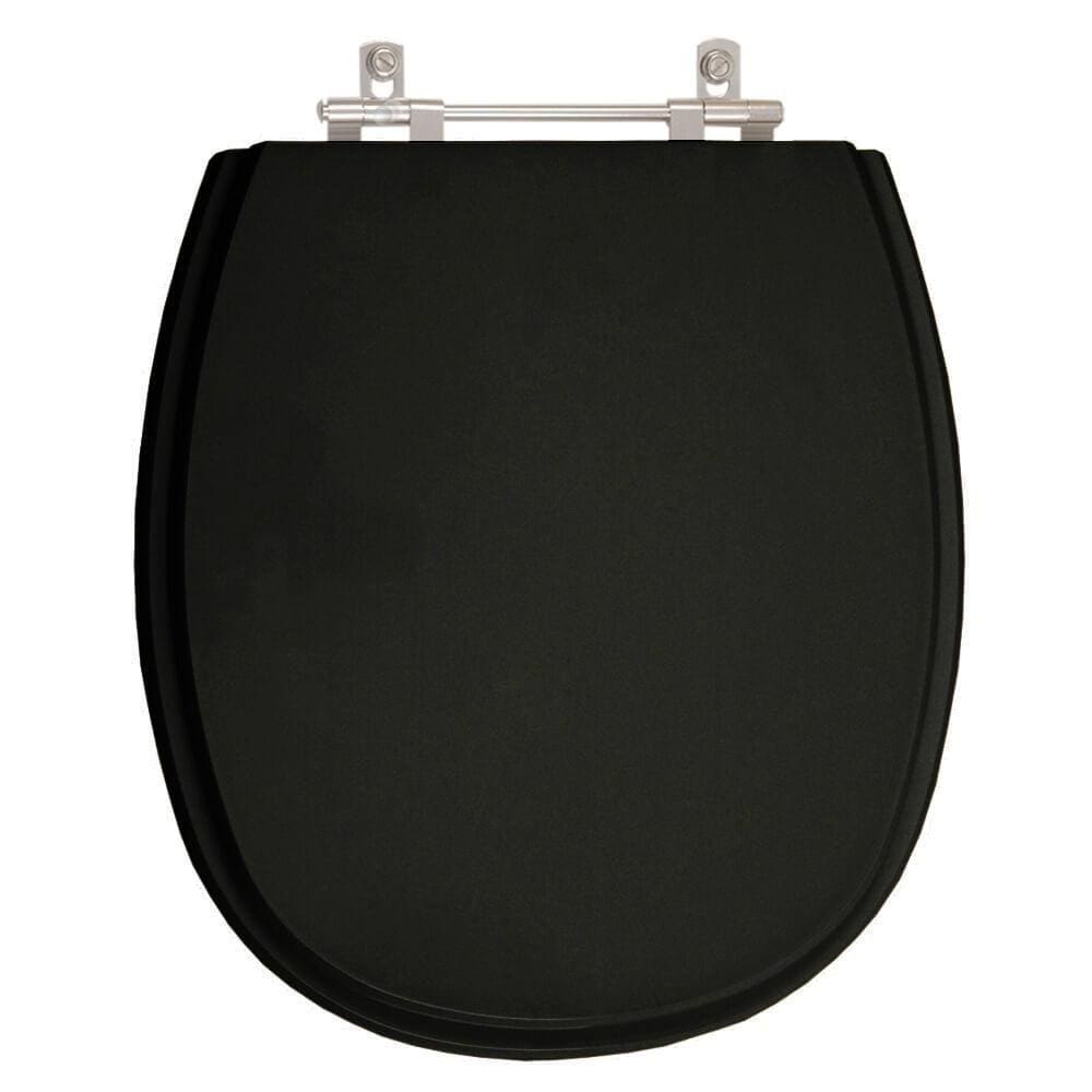 Assento Sanitário Poliester Aspen Ebano (Preto) para vaso Deca