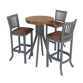 Conjunto Mesa Bistrô com 3 Banquetas Cinza Sevilha