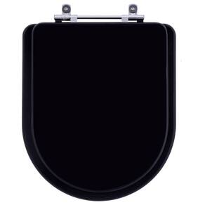 Assento Sanitário Poliester Carrara Ebano Preto Fosco para vaso Deca